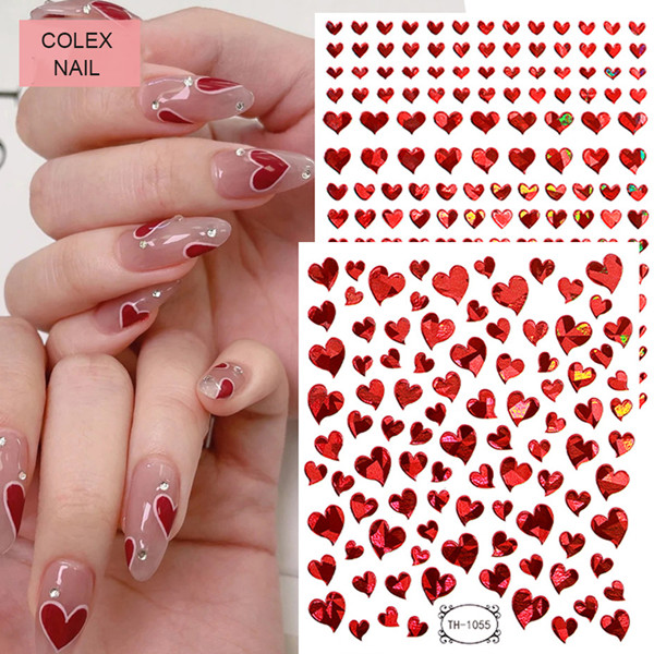 2d Star Heart Nail Decoration ສະຕິກເກີເລັບ