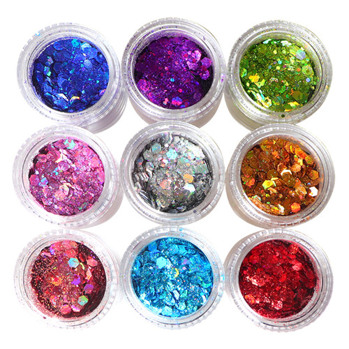 Decorative Nail Acrylic Glitter Powder ສໍາລັບອຸປະກອນເສີມເລັບ