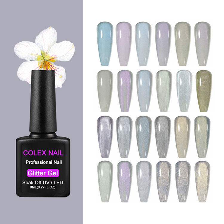 ໂປໂລຍ gel gel ເຫຼື້ອມເປັນເງົາ