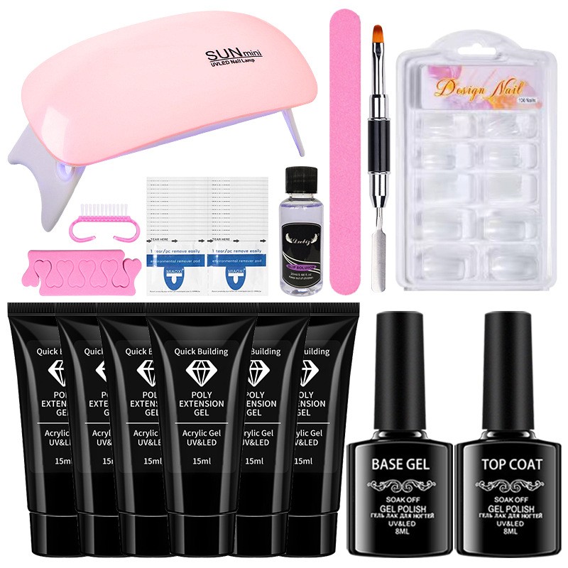 Poly Extension Gel ຊຸດເລັບທີ່ມີໂຄມໄຟເລັບ Mini